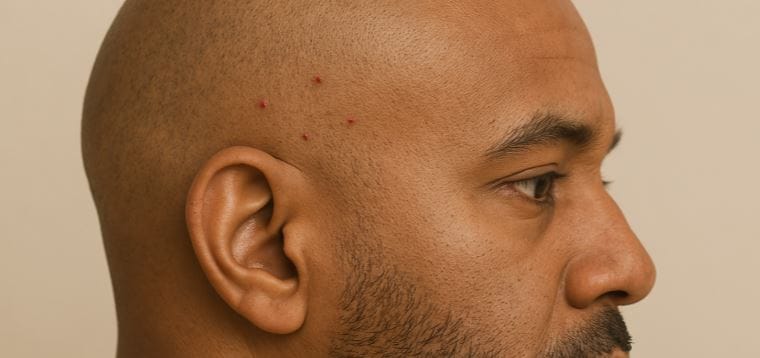 Razor-bumps-after-shaving-head